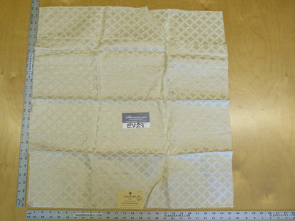 19 EV29 Scalamandre Lelievre Paris Damas Villion Creme White Cream Geometric 3 Pieces