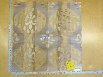 by Piece Scalamandre Grey Watkins Angel of Longevity Cameo/Grey/ Taupe  Diamond Ogee Ikat 27"x 27" SKU: 20 EV29