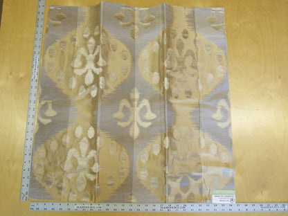 by Piece Scalamandre Grey Watkins Angel of Longevity Cameo/Grey/ Taupe  Diamond Ogee Ikat 27"x 27" SKU: 20 EV29