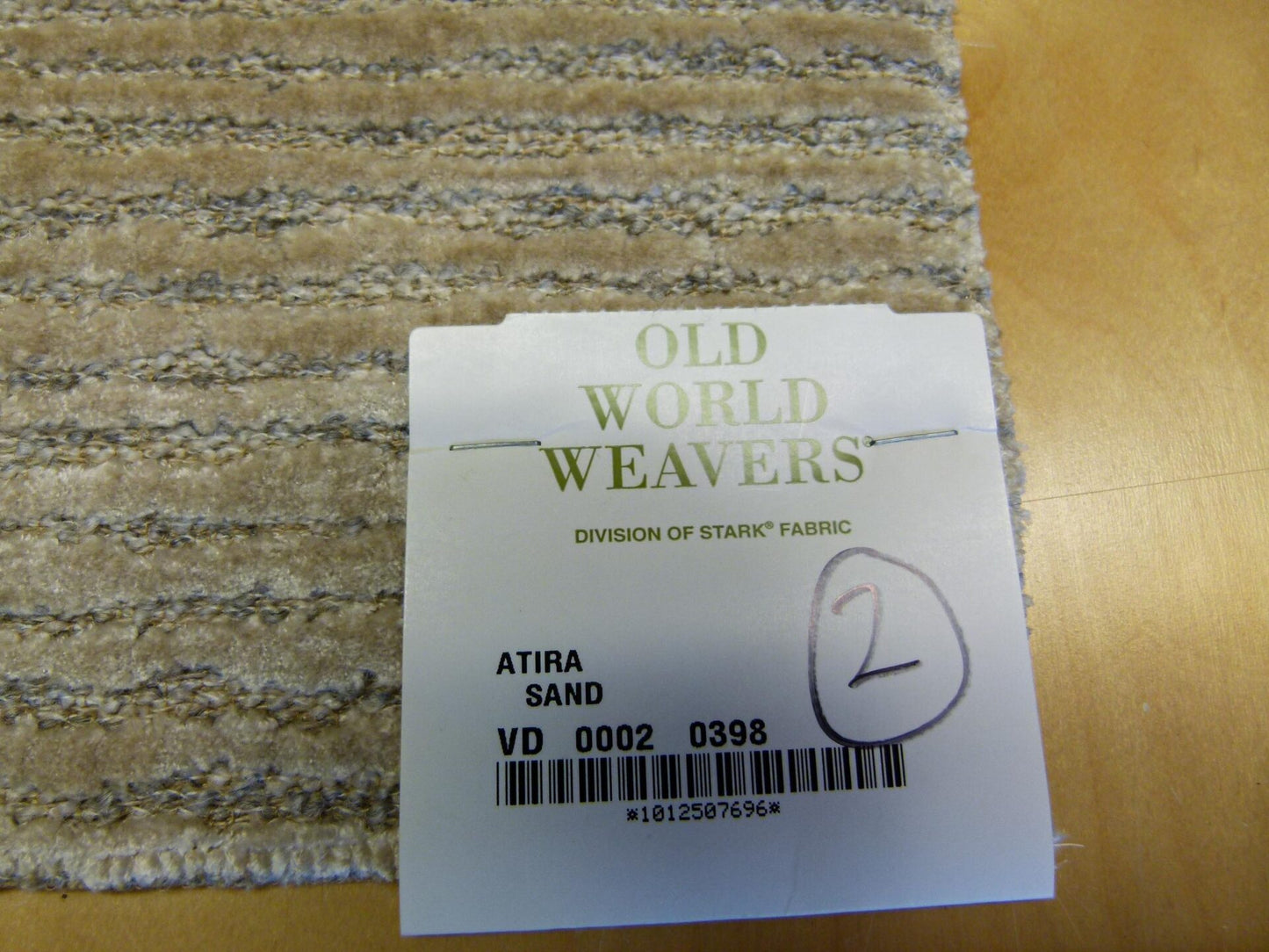 21 EV29 Scalamandre Old World Weavers Atira Sand Gray Cut Velvet Stripe 4 Pieces