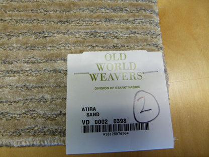 21 EV29 Scalamandre Old World Weavers Atira Sand Gray Cut Velvet Stripe 4 Pieces