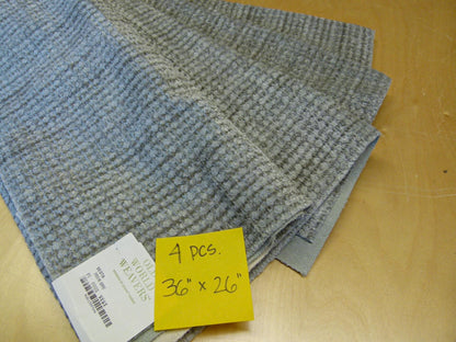 21 EV29 Scalamandre Old World Weavers Atira Sand Gray Cut Velvet Stripe 4 Pieces