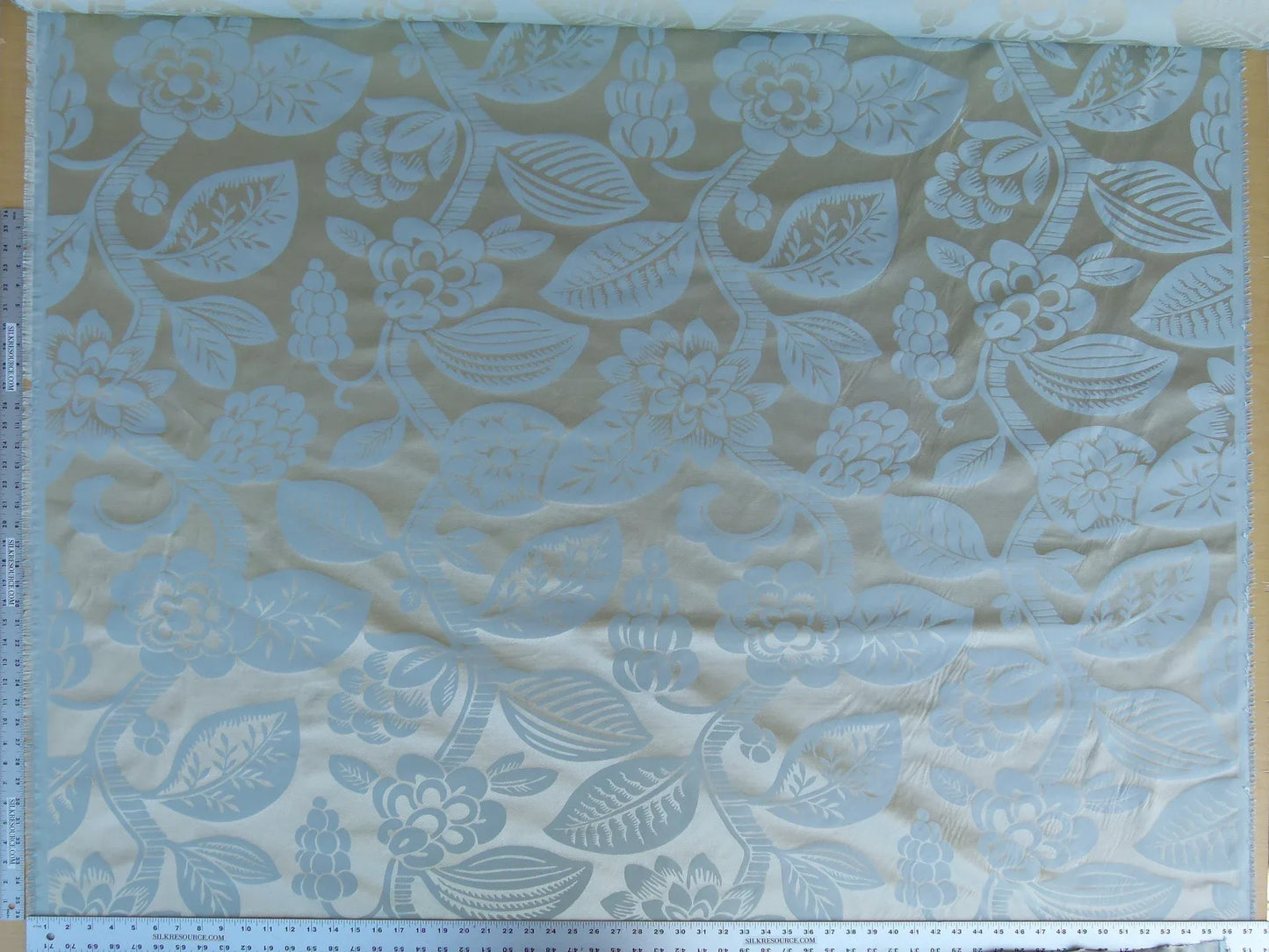 Old World Weavers 100% Silk Damask Carlsten Blue Aqua Arts &amp; Crafts MSRP USD 278/Y