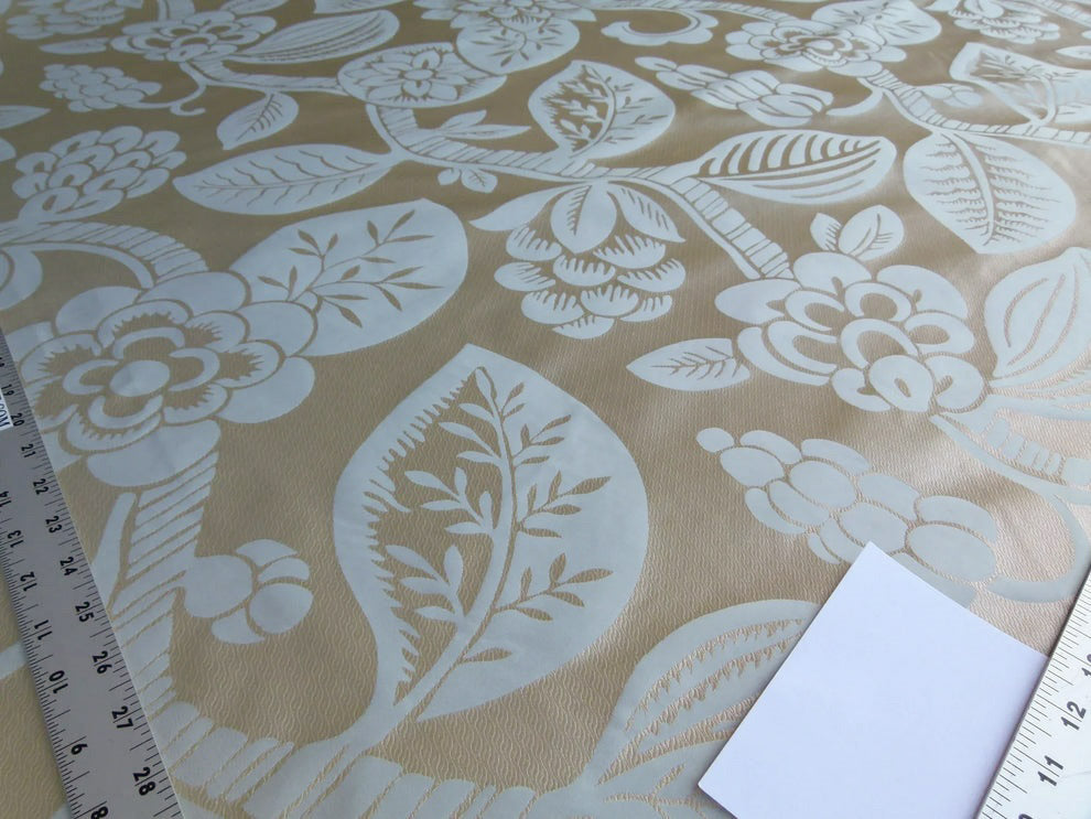 Old World Weavers 100% Silk Damask Carlsten Blue Aqua Arts & Crafts MSRP USD 278/Y