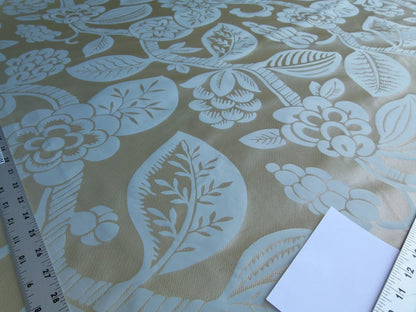 Old World Weavers 100% Silk Damask Carlsten Blue Aqua Arts &amp; Crafts MSRP USD 278/Y