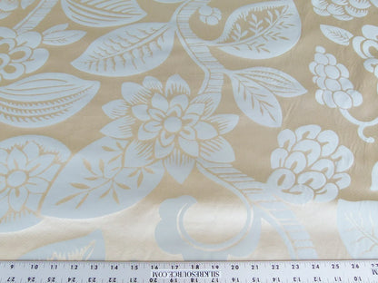 Old World Weavers 100% Silk Damask Carlsten Blue Aqua Arts & Crafts MSRP USD 278/Y