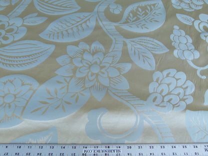 Old World Weavers 100% Silk Damask Carlsten Blue Aqua Arts &amp; Crafts MSRP USD 278/Y