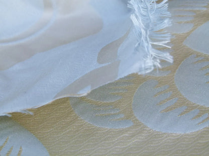 Old World Weavers 100% Silk Damask Carlsten Blue Aqua Arts & Crafts MSRP USD 278/Y