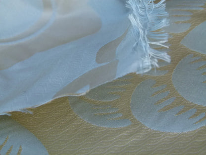 Old World Weavers 100% Silk Damask Carlsten Blue Aqua Arts &amp; Crafts MSRP USD 278/Y