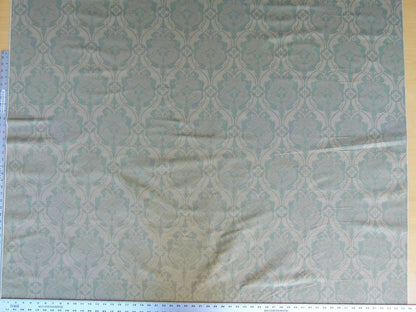 Scalamandre Namtu Silk Damask French Blue &amp; Tan Faille Medallion MSRP USD 300/Y