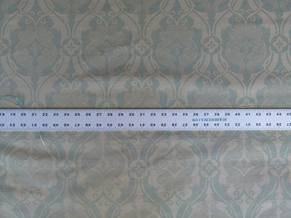 Scalamandre Namtu Silk Damask French Blue &amp; Tan Faille Medallion MSRP USD 300/Y