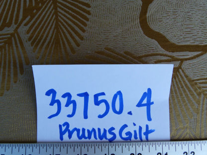 by yd Kravet Prunus Gilt Leaves Chinoiserie Japanese Penzai Penjing Pine Tree Plum 24K Gold MSRP USD 177/y