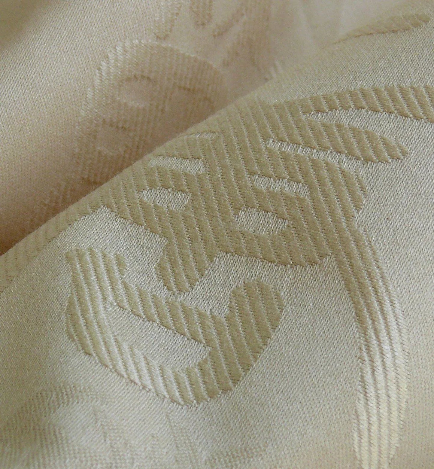 3 Yards Stroheim & Romann Chinese Character White Cream Butter Cotton/cotton Blend