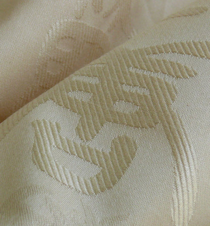 3 Yards Stroheim & Romann Chinese Character White Cream Butter Cotton/cotton Blend