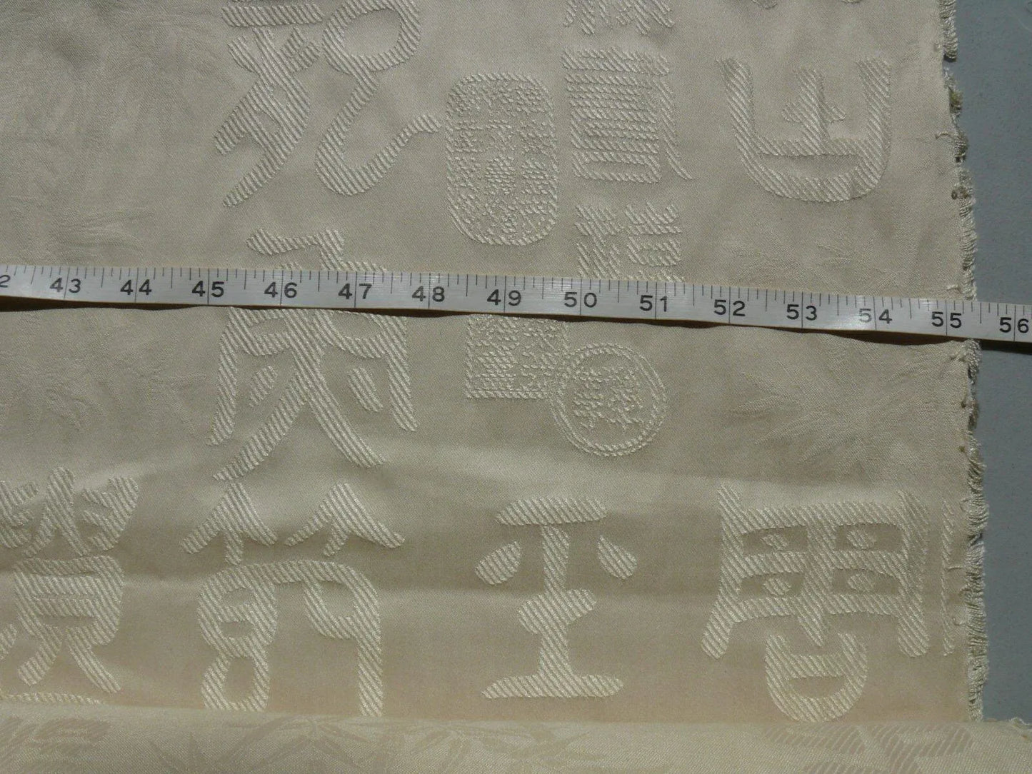 3 Yards Stroheim & Romann Chinese Character White Cream Butter Cotton/cotton Blend