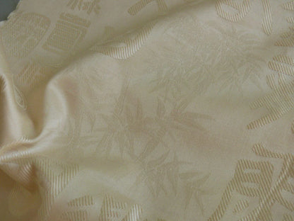 3 Yards Stroheim & Romann Chinese Character White Cream Butter Cotton/cotton Blend