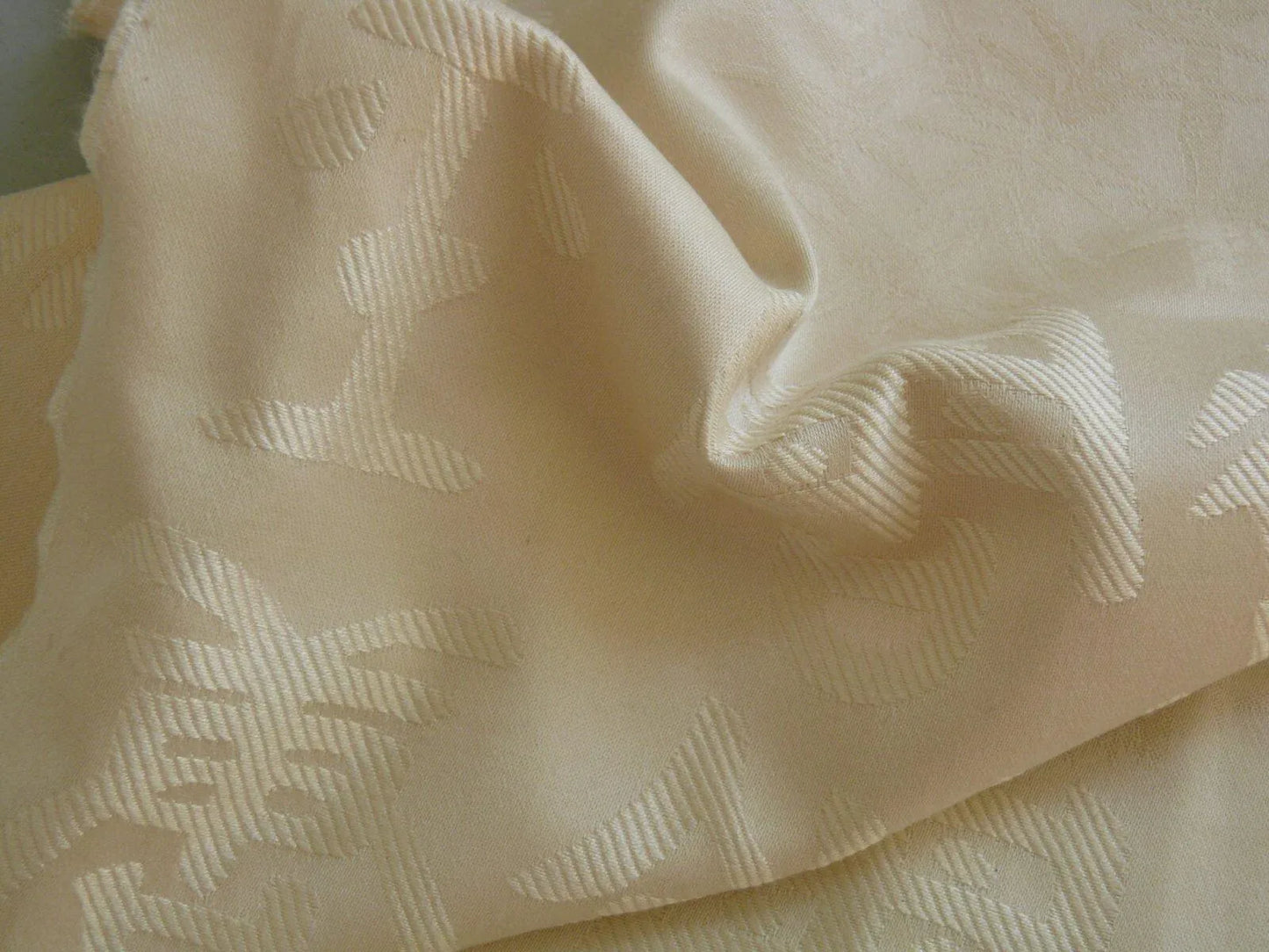 3 Yards Stroheim & Romann Chinese Character White Cream Butter Cotton/cotton Blend