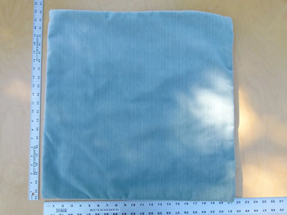 Scalamandre Pillow Case MET Saxony Square Strie Velvet Light Blue Damask Plains Texture 22x22 inches MSRP USD 978/y