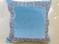 Scalamandre Pillow Case MET Saxony Square Strie Velvet Light Blue Damask Plains Texture 22x22 inches MSRP USD 978/y