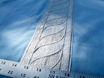 Scalamandre Pillow Case MET Paisley Square Silk Velvet Blue Paisley Plains Texture 22x22 inches MSRP USD 678