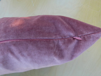 Scalamandre Pillow Case MET Paisley Embroidery  Square Silk Velvet Pink White Plain Solid 23x22 inches MSRP USD 678+/y