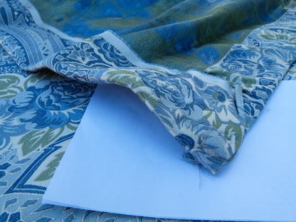 Scalamandre Length 2.5y Valeria Azure Blue Paisley Silk Lampas MSRP USD 1100+/y