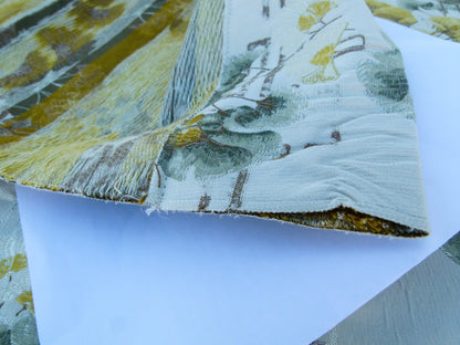 Scalamandre Length 2.4Y Ginkgo Biscuit Chinoiserie Floral White Yellow MSRP USD 470/y