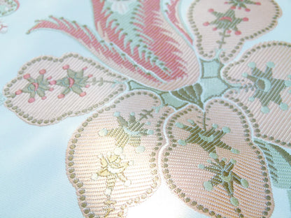 Scalamandre Length 1.2Y Rossetta Peach Apricot on White Silk Damask Novelty MSRP USD 1200+/y