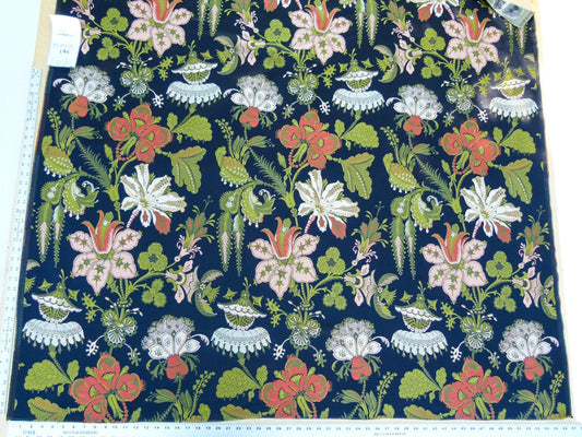 Scalamandre Length 1.4Y Rossetta Peach Black Silk Damask Novelty MSRP USD 1200+/y