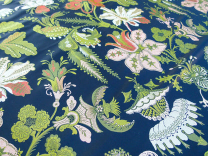 Scalamandre Length 1.4Y Rossetta Peach Black Silk Damask Novelty MSRP USD 1200+/y