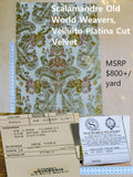 Scalamandre Length 1.3yd x 24"  Old World Weavers Velluto Platina Cut Velvet  MSRP USD 800+/y