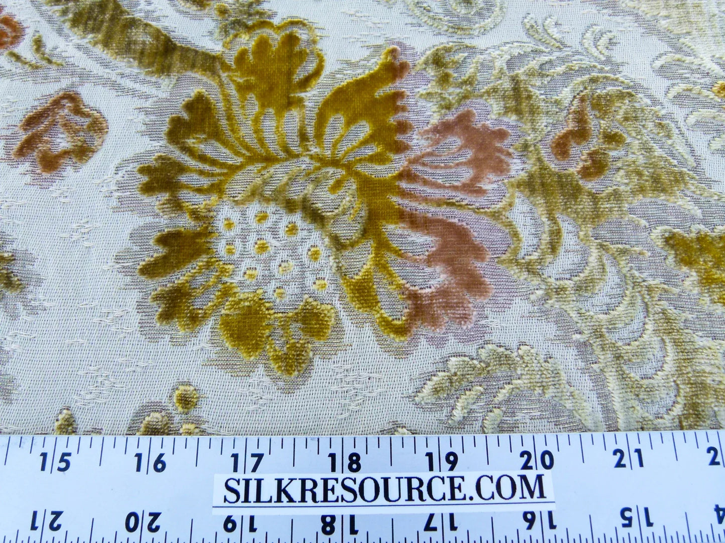 Scalamandre Length 1.3yd x 24"  Old World Weavers Velluto Platina Cut Velvet  MSRP USD 800+/y