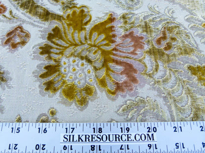 Scalamandre Length 1.3yd x 24"  Old World Weavers Velluto Platina Cut Velvet  MSRP USD 800+/y