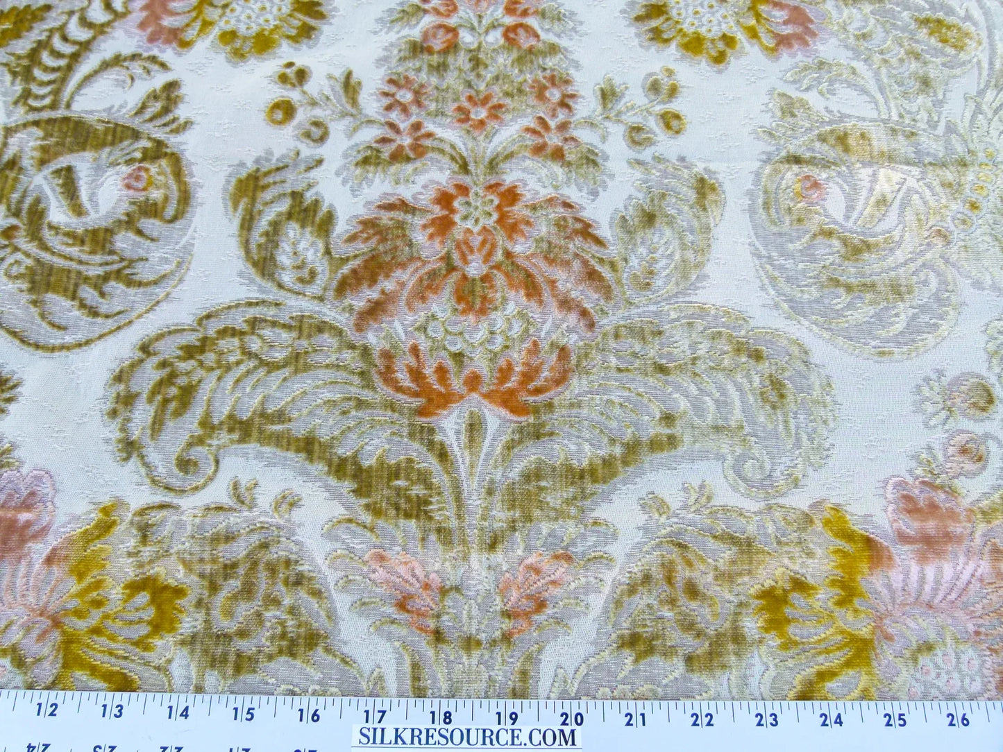 Scalamandre Length 1.3yd x 24"  Old World Weavers Velluto Platina Cut Velvet  MSRP USD 800+/y