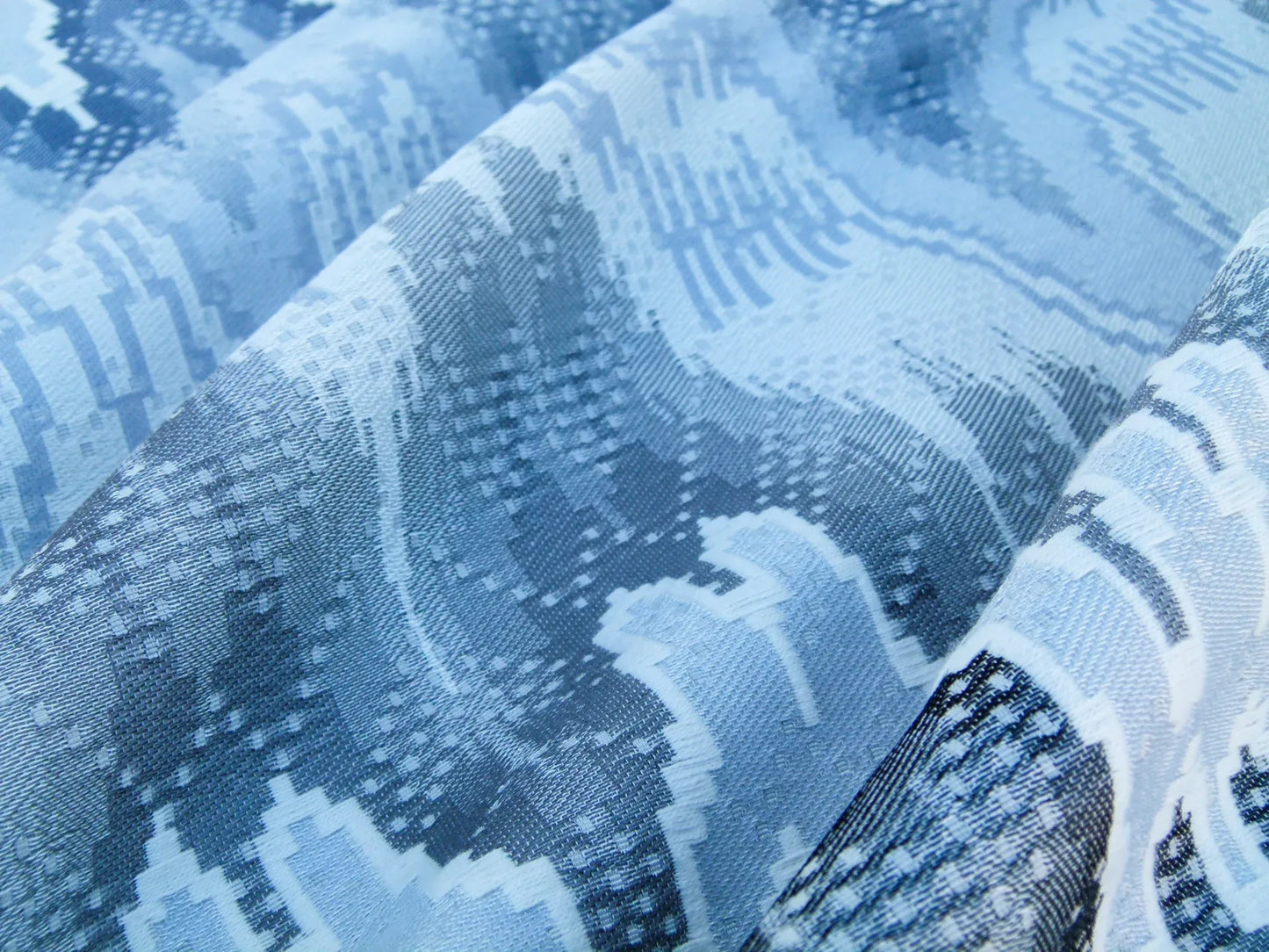 Scalamandre Length 1.2y Bargello Graphite Jacquard Gray White Chevron MSRP USD 282/yard