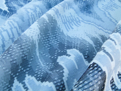 Scalamandre Length 1.2y Bargello Graphite Jacquard Gray White Chevron MSRP USD 282/yard