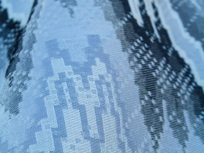 Scalamandre Length 1.2y Bargello Graphite Jacquard Gray White Chevron MSRP USD 282/yard