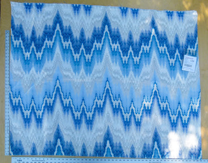 Scalamandre Length 1.2y Bargello Cerulean Jacquard Blue White Chevron MSRP USD 282/yard