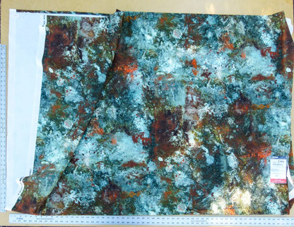 Scalamandre Length 2.4y Jean Paul Gaultier Oxydation Jade Cotton Abstract Green MSRP USD 500+/yard