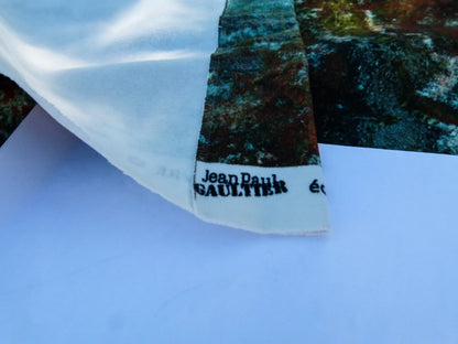 Scalamandre Length 2.4y Jean Paul Gaultier Oxydation Jade Cotton Abstract Green MSRP USD 500+/yard