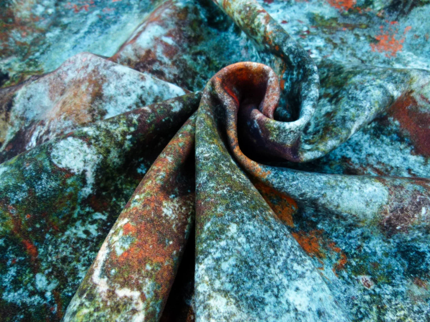 Scalamandre Length 2.4y Jean Paul Gaultier Oxydation Jade Cotton Abstract Green MSRP USD 500+/yard