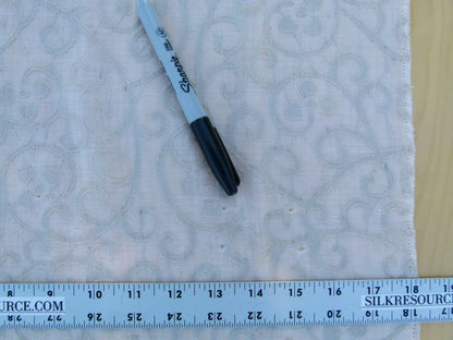 Scalamandre Length 2.5y Galleria Colonna Devore Sand Sheer White MSRP USD 270+/yard