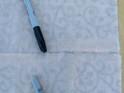 Scalamandre Length 2.5y Galleria Colonna Devore Sand Sheer White MSRP USD 270+/yard