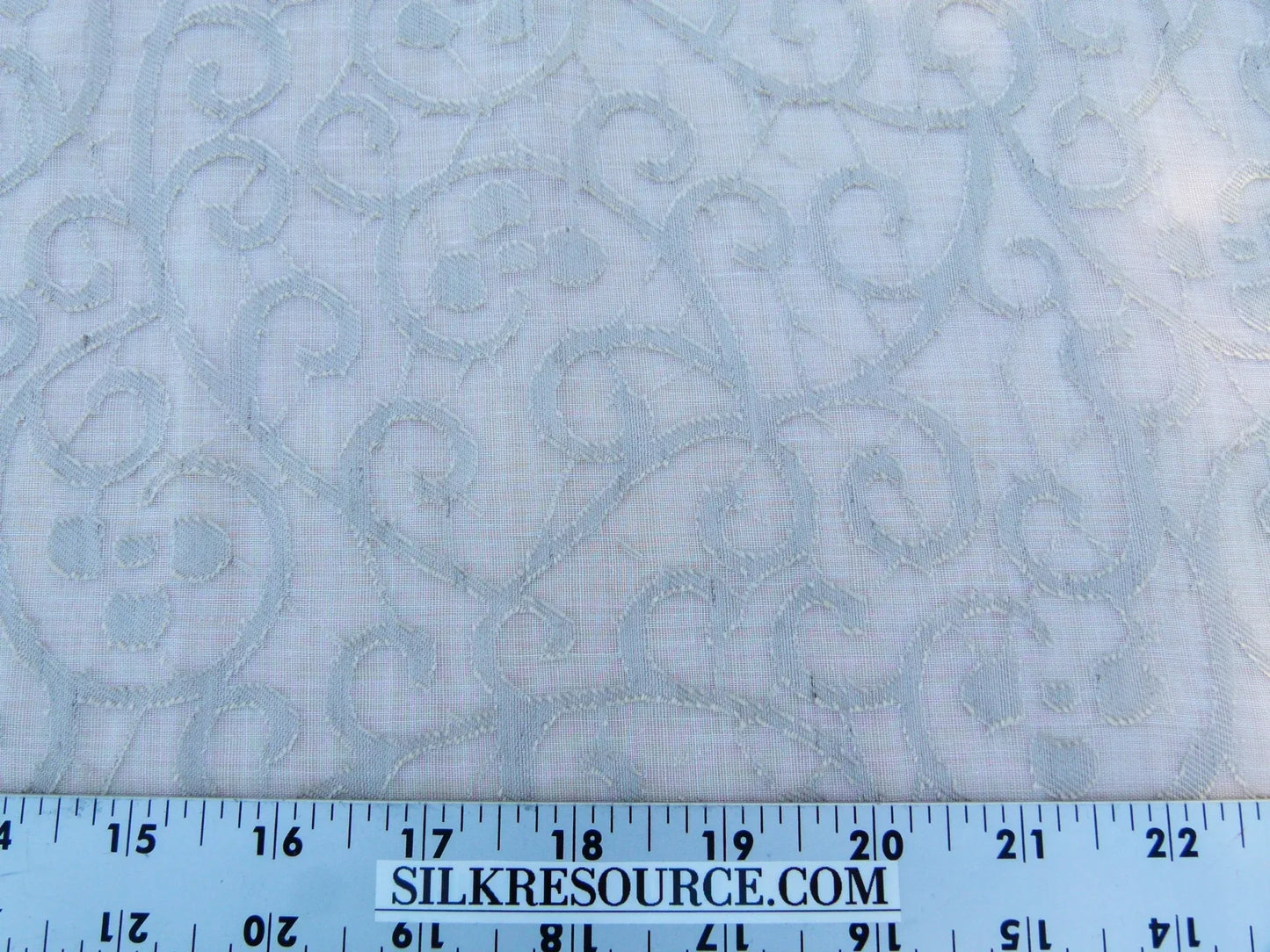 Scalamandre Length 2.5y Galleria Colonna Devore Sand Sheer White MSRP USD 270+/yard