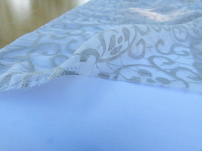 Scalamandre Length 2.5y Galleria Colonna Devore Sand Sheer White MSRP USD 270+/yard