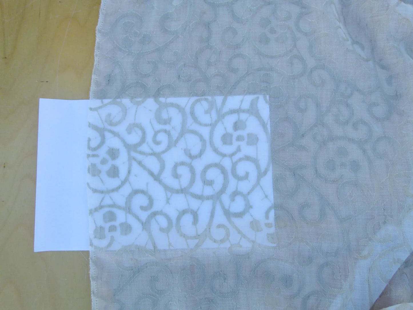 Scalamandre Length 2.5y Galleria Colonna Devore Sand Sheer White MSRP USD 270+/yard