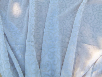 Scalamandre Length 2.5y Galleria Colonna Devore Sand Sheer White MSRP USD 270+/yard