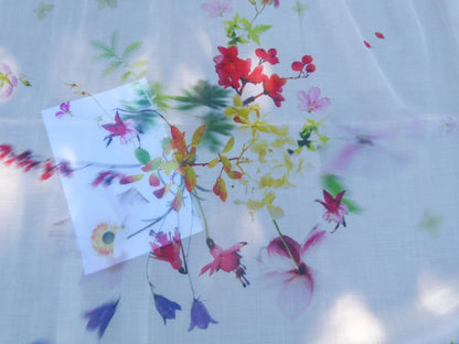 Scalamandre Length 2.5y Christian Fischbacher Sommerwind CS Summer Bouquet Fabric  MSRP USD 400+/y