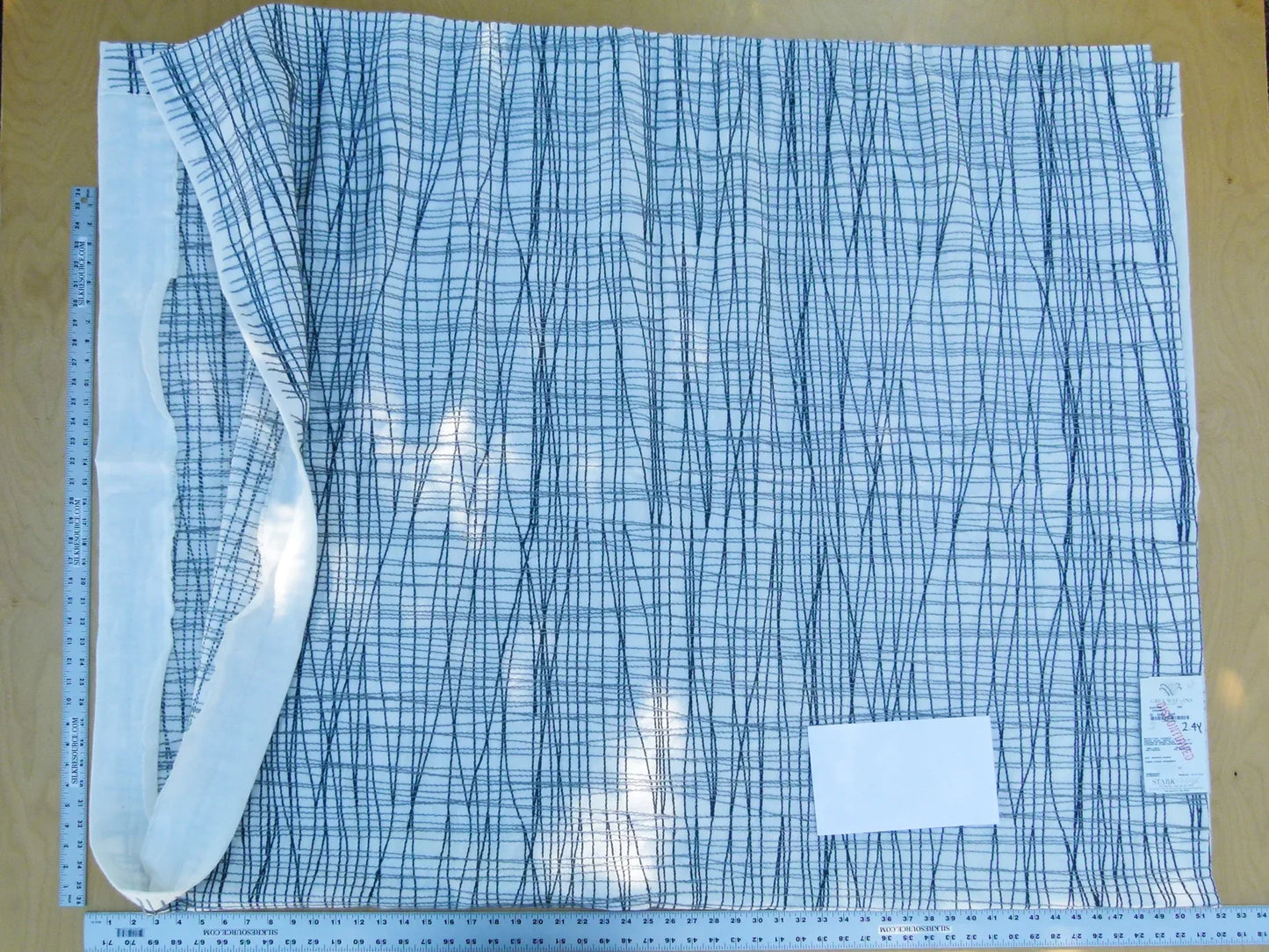 Scalamandre Length 2.4y Grey Watkins  Guiford Graphite Gray White Embroidery  MSRP USD 328/yard