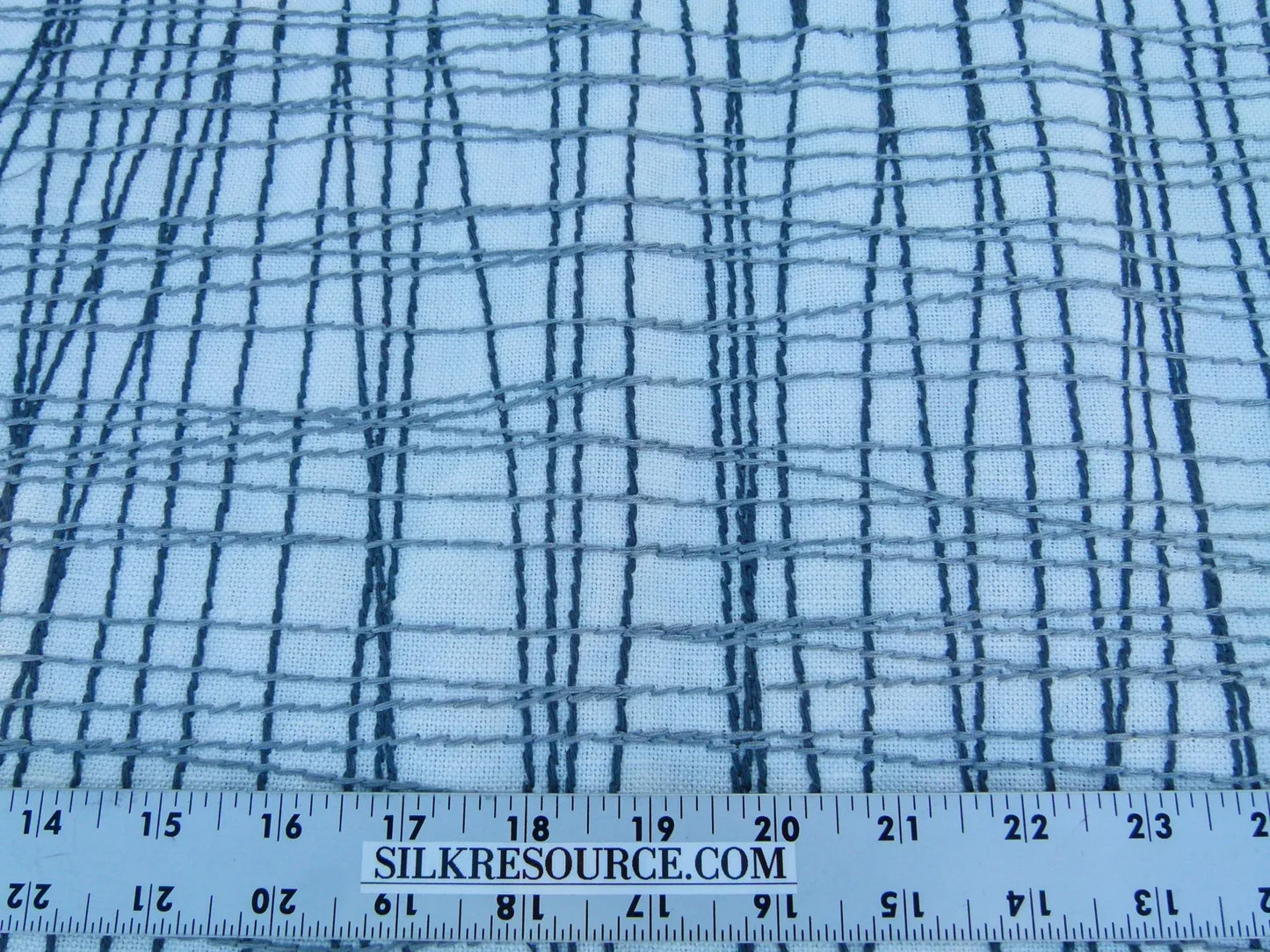 Scalamandre Length 2.4y Grey Watkins  Guiford Graphite Gray White Embroidery  MSRP USD 328/yard